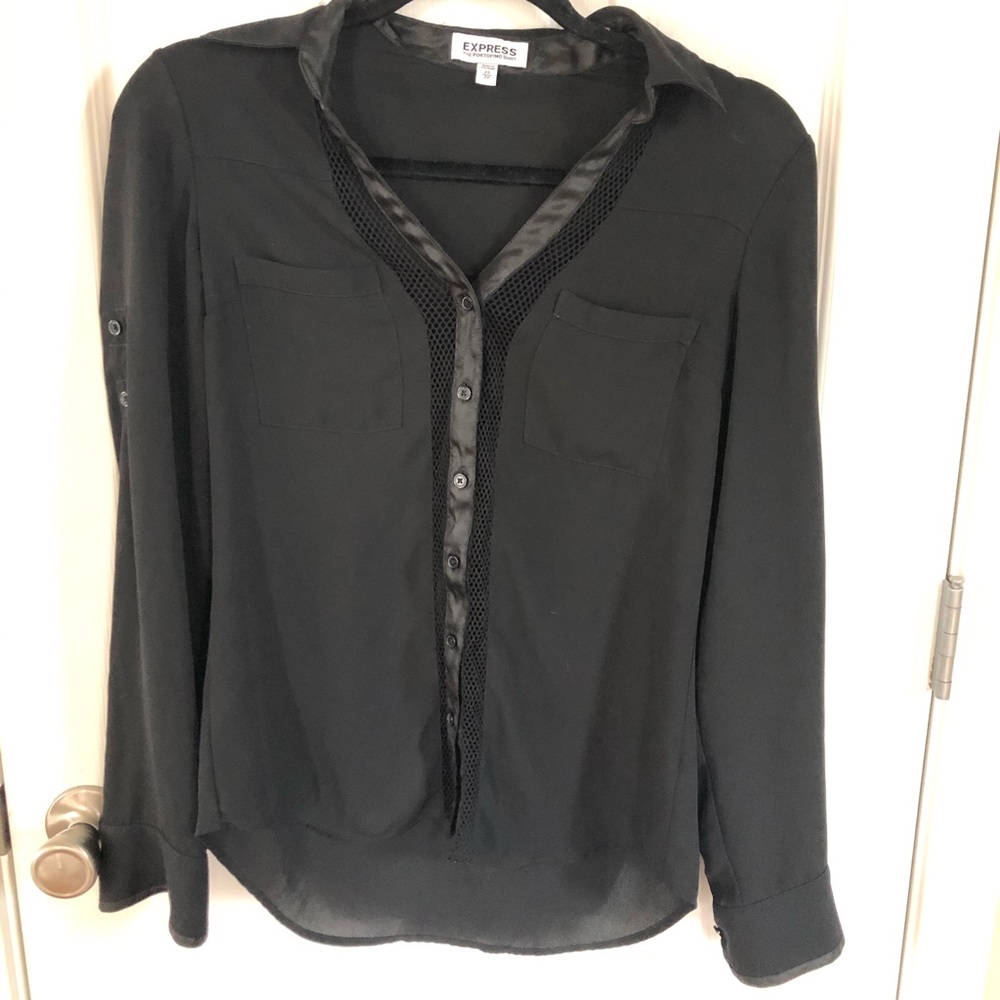Sheer button up blouse